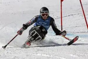 Chris Young charging down the race course