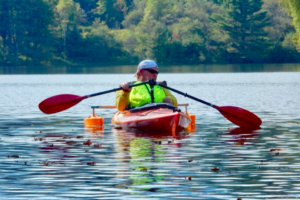 Adaptive Kayaking is made possible with outriggers