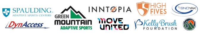 Logos of sponsors for the 2023 Monoski Day