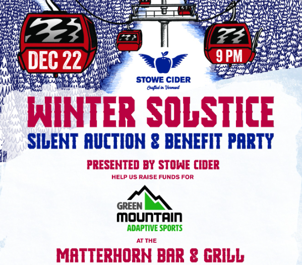 Stowe Cider Winter Solstice Party at the Matterhorn Benefits GMAS