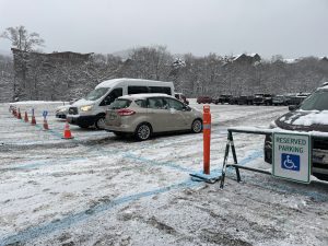 Additional Accessible parking was added for a special event held at Stowe Mountain Resort