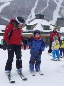 Jenna at her ski lesson in 2005