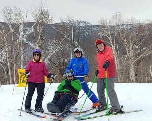 Patrick Skiing with his family at Stowe