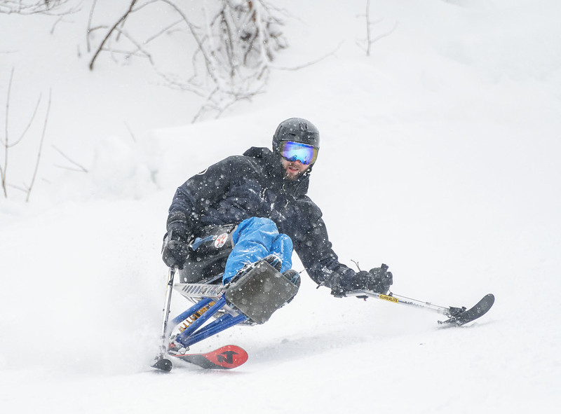 Chris Collin rippin at Monoski Camp