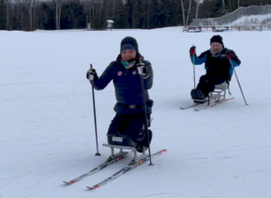 Adaptive Nordic skiers