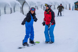 A veteran learns to snowboard at Stowe with GMAS