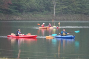 Kayaking on the Waterbury Reservoir