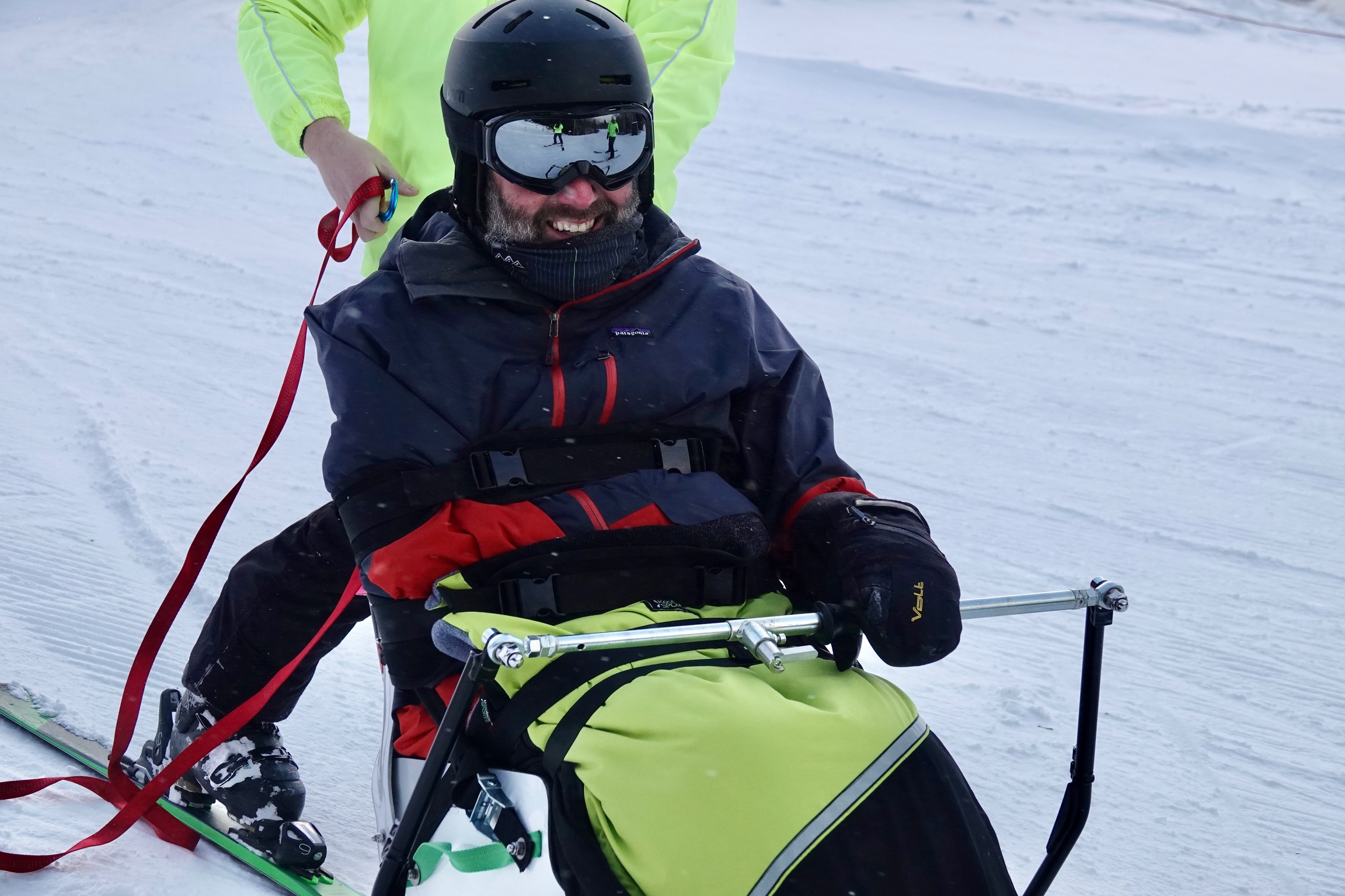 Joe can't get enough! He also loves ducking ropes and skiing untracked powder.