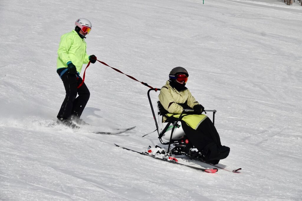 Rachel is loving every minute in the Snow’Kart.