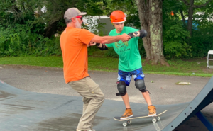 Our all-inclusive adaptive skateboard program is designed for athletes with physical and/or neuro disabilities.