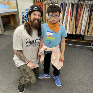 A young boy had the time of his life skateboarding at Talent.