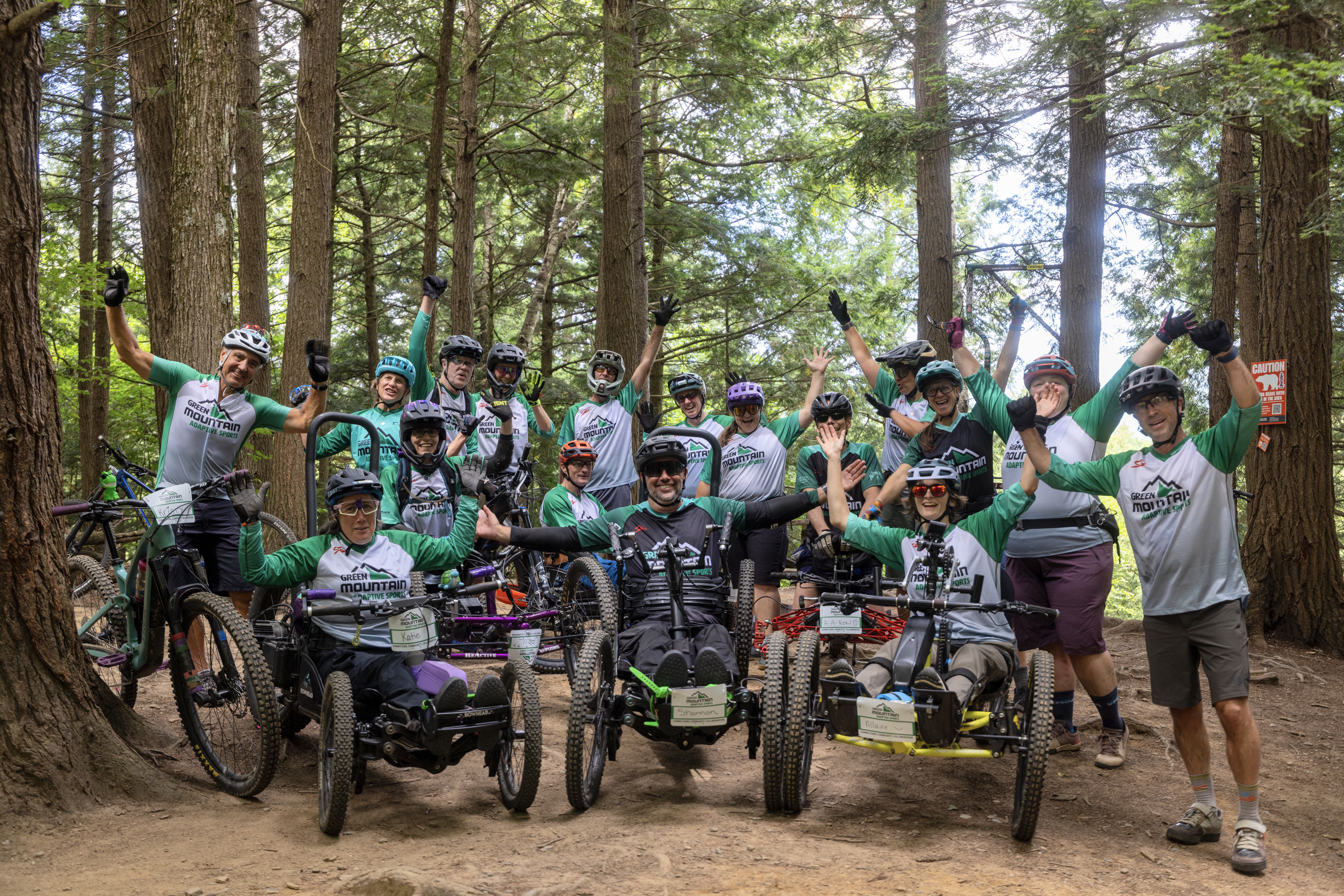 One of the 3 groups riding at Cady Hill Forest
